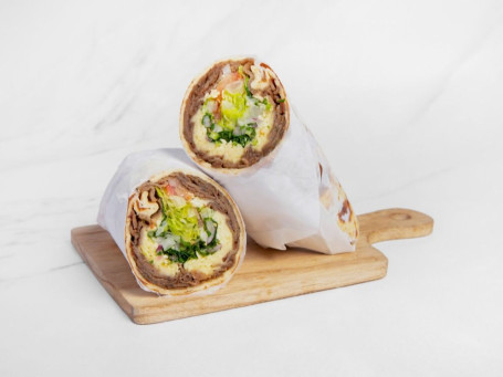 Beef Kebab Roll With The Lot