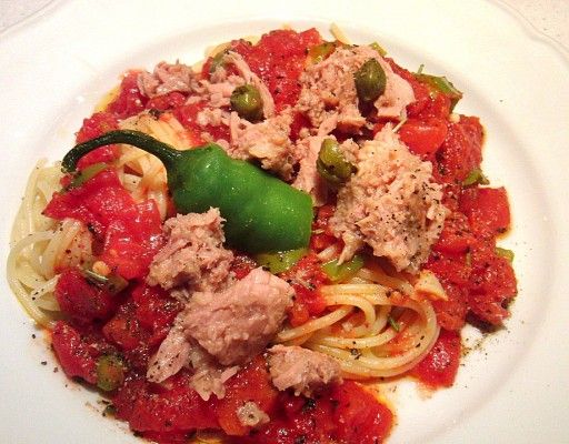 Espaguetis Con Atún