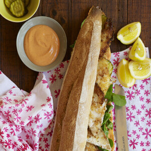 Sandwich De Filet De Sole Frit