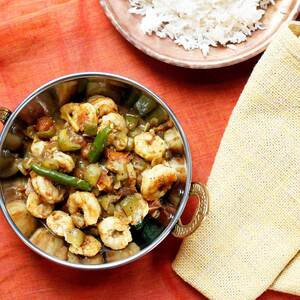 Roti De Curry De Camarones