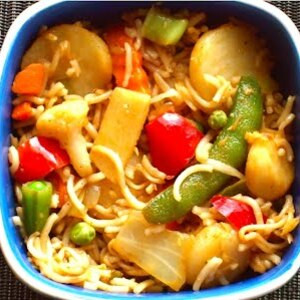 Chowmein Au Piment Et À L'ail