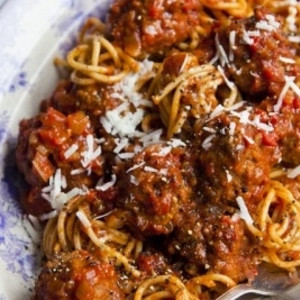 Linguine Et Boulettes De Viande