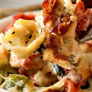 Tortellini Au Four Et Poulet Gratinati