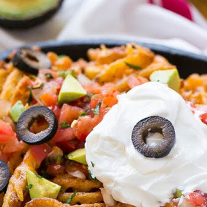 Papas Fritas De Queso En Gofre