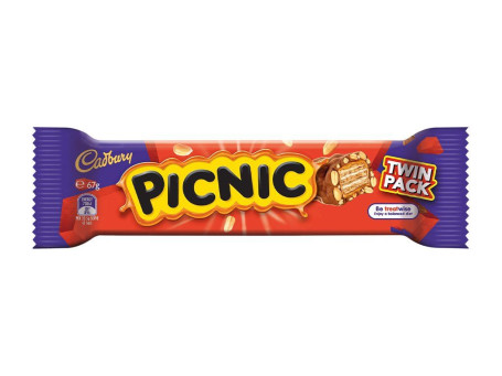 Cadbury Picnic Twin Pack Barre Chocolatée 67G