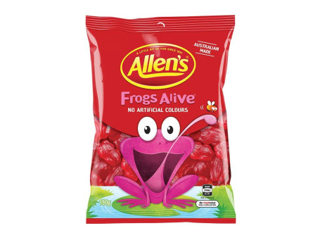 Bolsa De Lollies Allen's Frogs Alive 190G