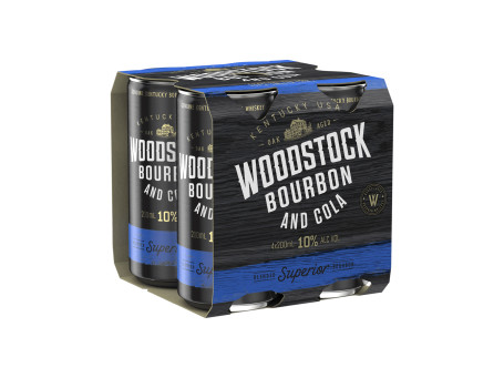 Woodstock Bourbon Cola 10% Lattina 4X200Ml