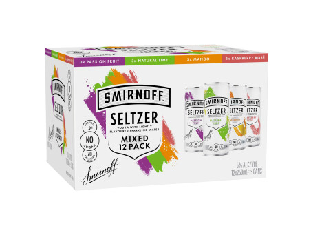 Smirnoff Seltzer Mezclado 12Pk Lata 250Ml X Pack 12