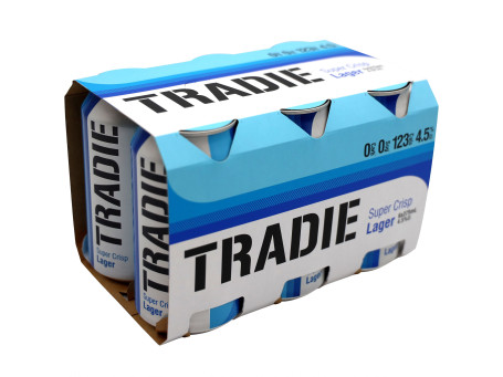 Tradie Zero Carb Lager Lata 375Ml X Pack 6
