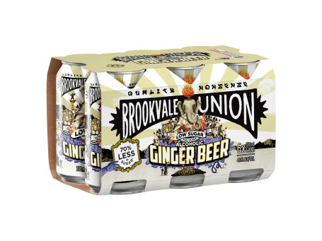 Brookvale Union Ginger Beer Low Sugar Canette 330Ml X Pack 6
