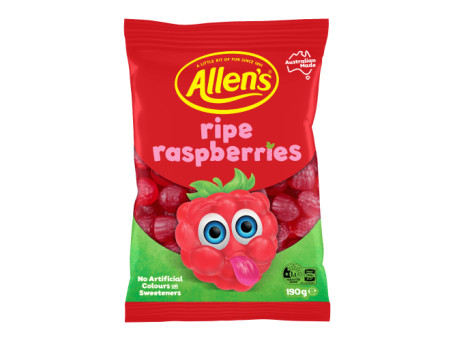 Sachet De Sucettes Aux Framboises Mûres D'allen 190G