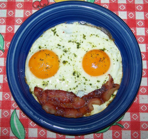 Wrap De Desayuno Con Tocino, Huevo Y Cheddar