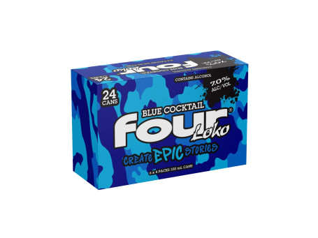 Four Loko Vodka Blue Raspberry Canette 330Ml X Pack 24