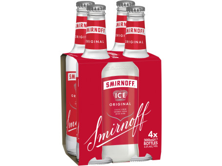 Smirnoff Ice Bouteilles Rouges 300Ml X Pack 4