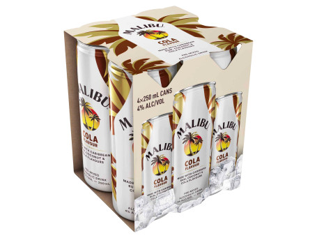 Malibu Cola Canette 250Ml X Pack 4
