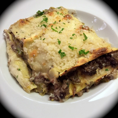 Krämiga Vitlöksugnsbakade Svampar