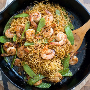 Almuerzo Chow Mein De Camarones