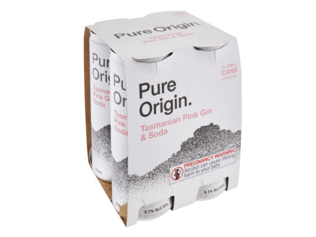 Pure Origin Pink Gin Soda Canette 250Ml X Pack 4