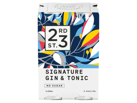 23Rd Street Signature Gin Tonic Canette 300Ml X Pack 4