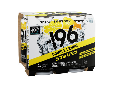 -196 Double Lemon Vodka Lata 330Ml X Pack 4