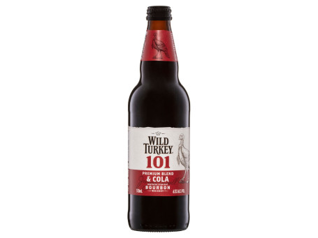 Wild Turkey 101 Cola Long Serve Botella 510Ml