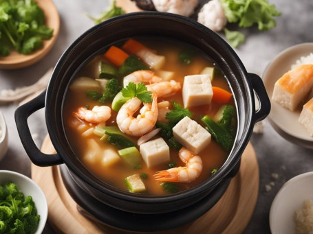 Soupe Au Tofu Et Aux Fruits De Mer
