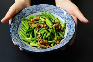 Porc Rôti Aux Haricots Verts