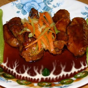 Ailes De Poulet Avec Sauce Bourbon, Portion Moyenne