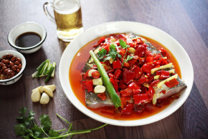 Langostino Con Salsa De Frijoles Negros