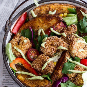 Camarones Y Papas Fritas