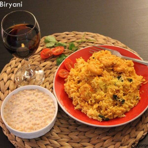 Camarão Biryani