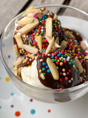 Coupe Glacée À Deux Boules