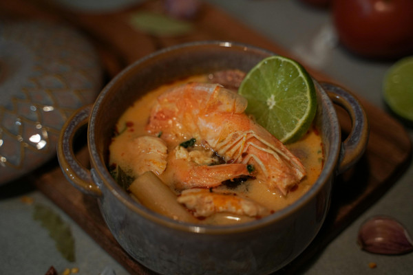 Soupe De Nouilles Aux Crevettes