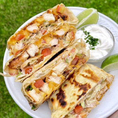 2 Gegrillte Hühnchen-Tacos-Mahlzeit