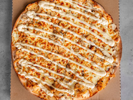 Pizza Au Poulet Et À L'ail