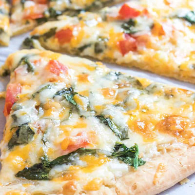 Pizza Alfredo De Espinacas