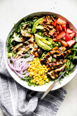 Salade De Poulet À La Moutarde Et Au Miel