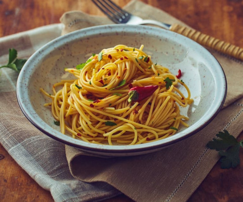 Spaghetti Aglio E Olio (Épicé)