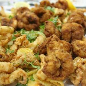 Calamars Frits Et Crevettes