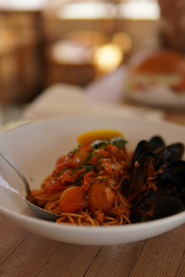 Espaguetis Con Mariscos