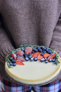 Tarta De Queso Con Fresas Frescas