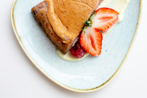 Tarta De Queso Con Fresas Frescas