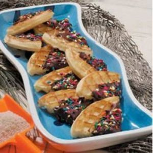 Gaufre Trempée Dans Le Chocolat