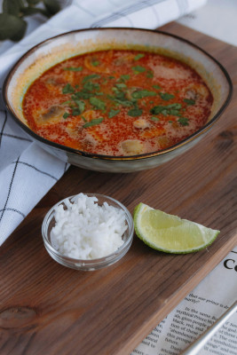 Arroz Con Pollo Especiado Al Vapor