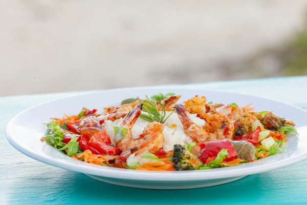 Déjeuner De Crevettes Au Brocoli