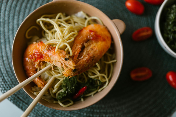 Pasta Fresca Con Camarones