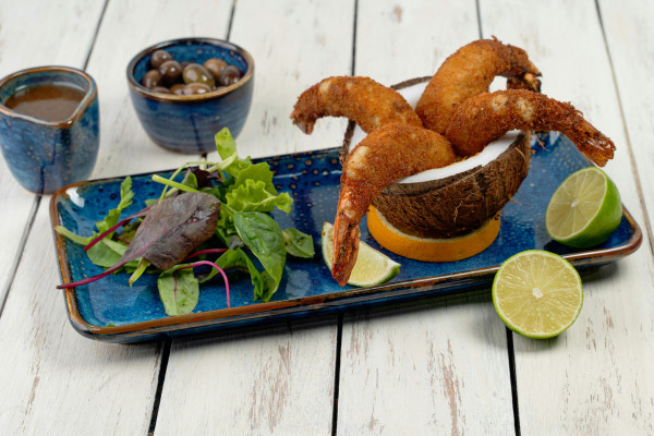 Kokos Räkor Tallrik