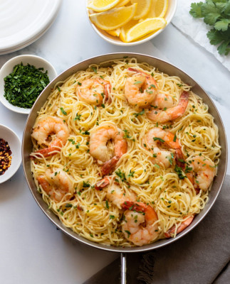Espaguetis Con Scampi