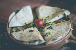 Quesadillas Aux Champignons, Olives Et Fromage