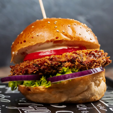 Burger De Poulet Frit Croquant
